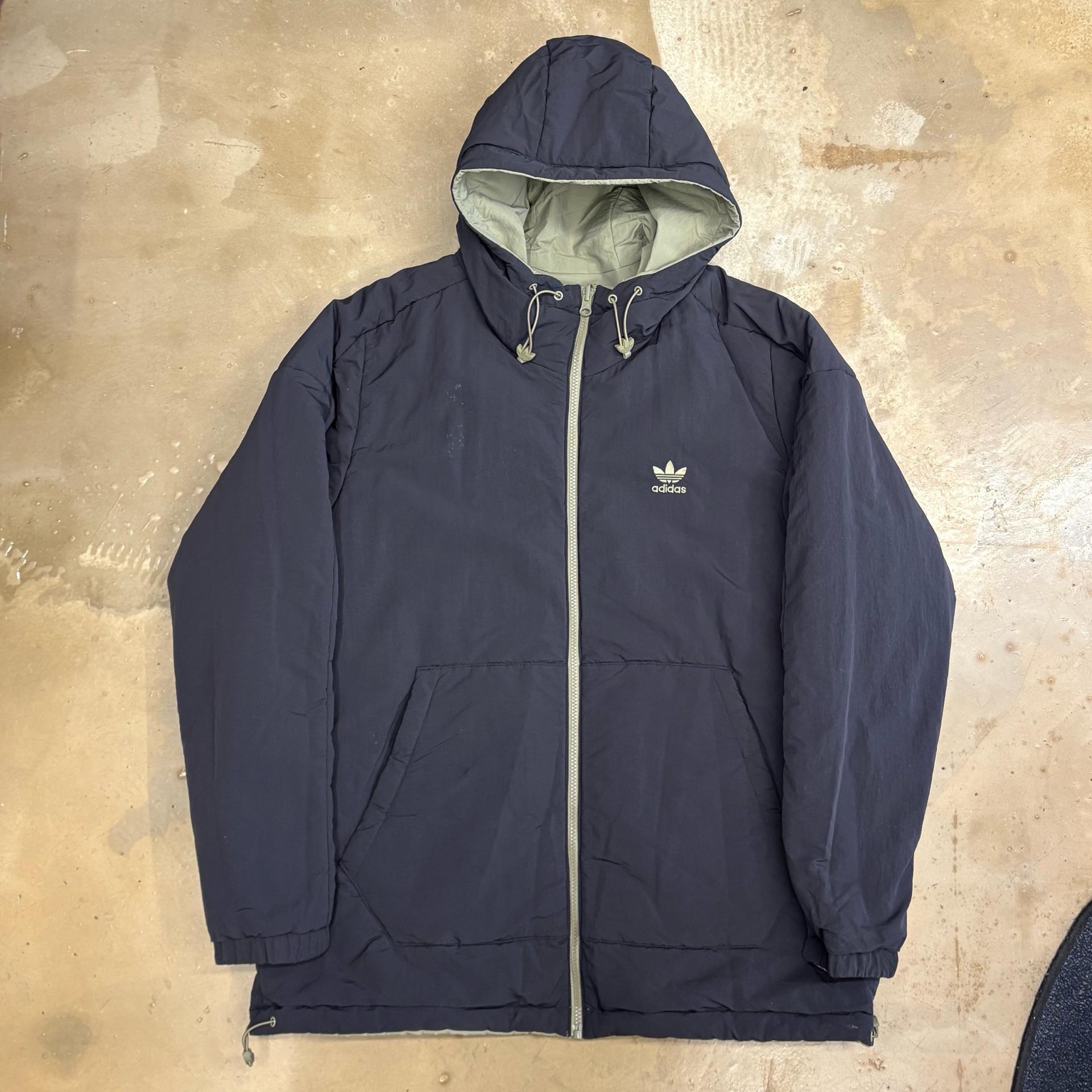 4XL 아디다스 삼선라인 리버서블 올리브 패딩 5