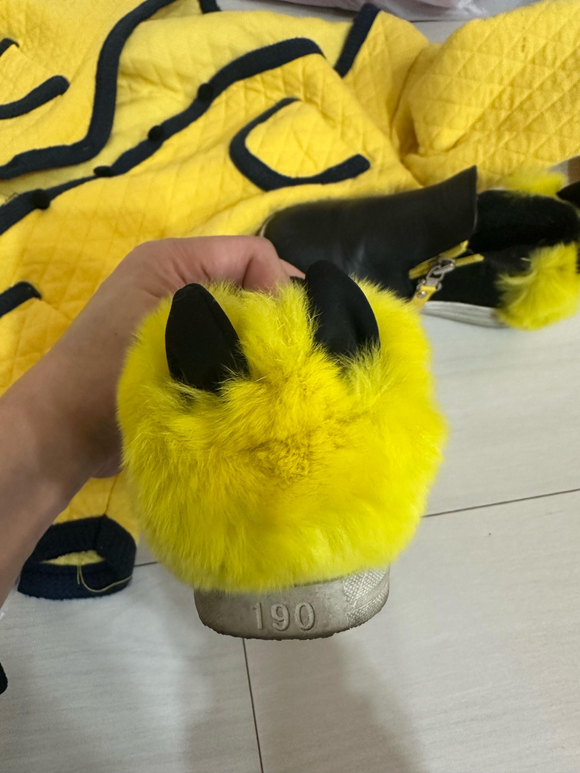 베숑쥬쥬 노란 털 슬립온 부츠 170mm 4