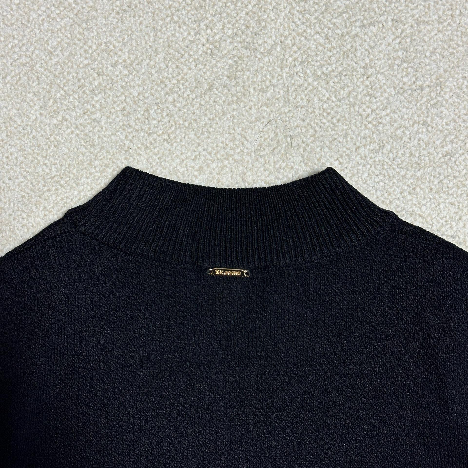 ST.JOHN SPORT 센존 스포츠 스트라이프 모크넥 스웨터 7