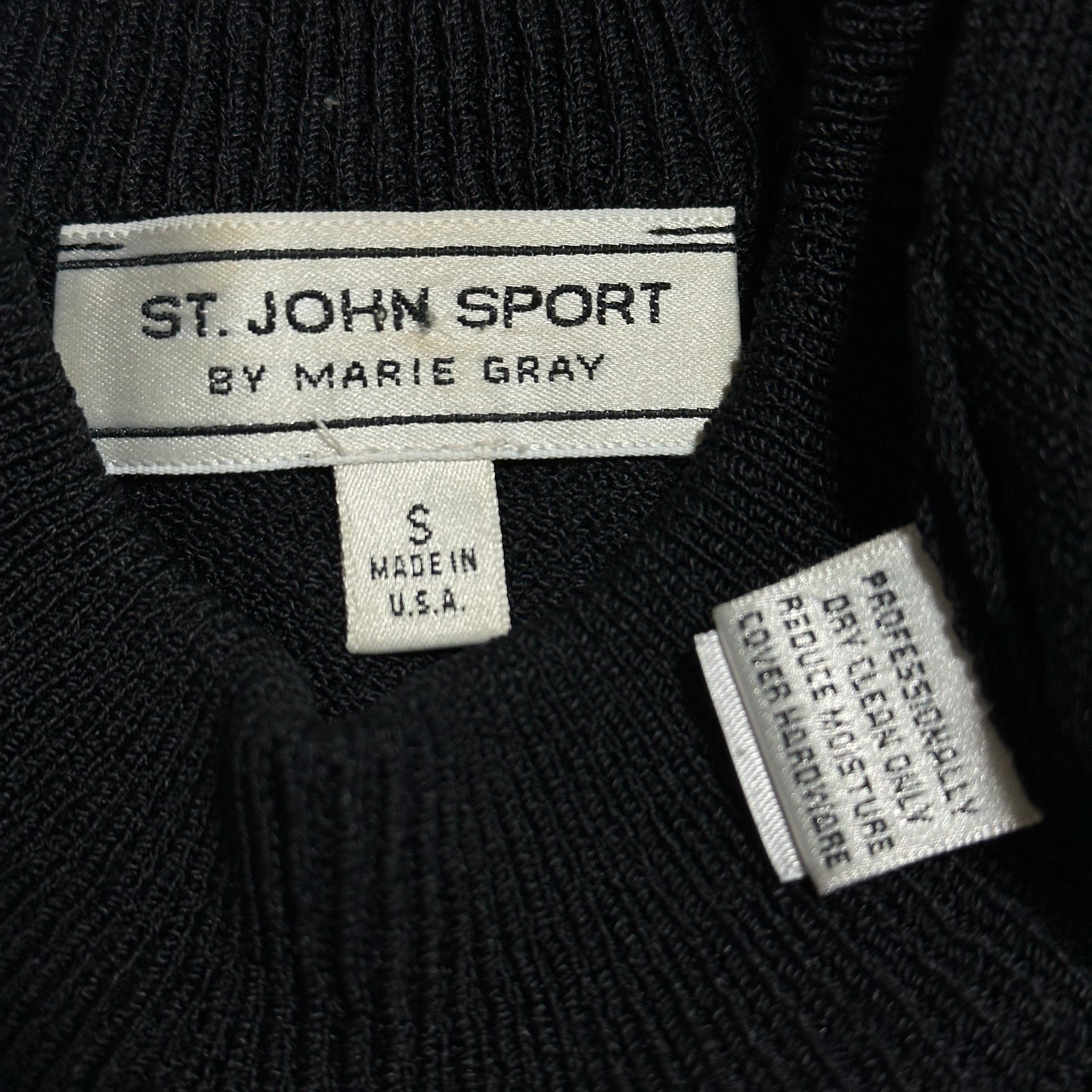 ST.JOHN SPORT 센존 스포츠 스트라이프 모크넥 스웨터 8
