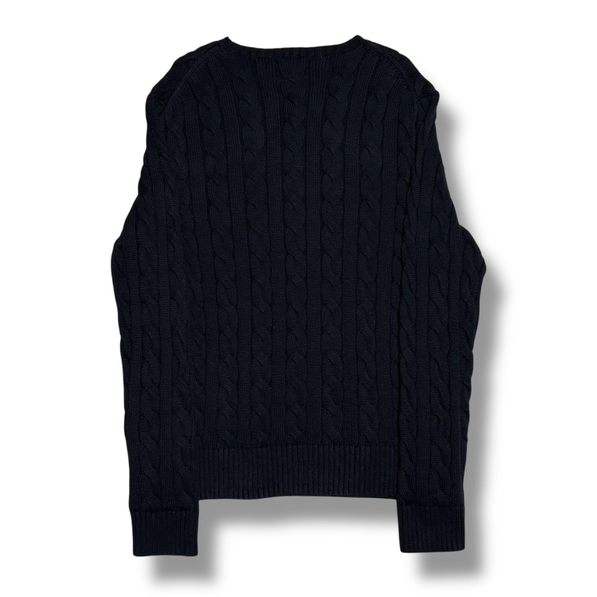 Polo Ralph Lauren 코튼 케이블 라운드넥 네이비 니트 3
