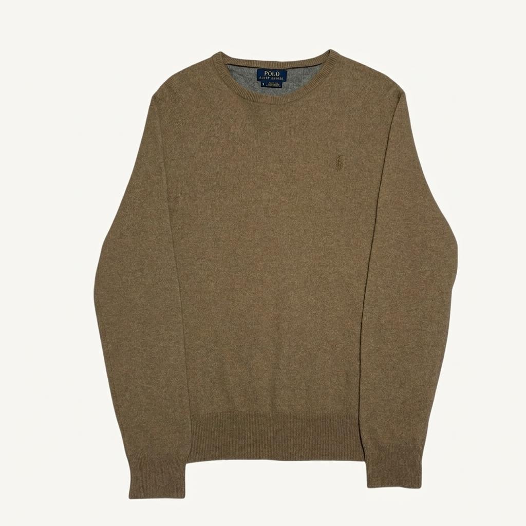 Polo Ralph Lauren 100% 메리노 울 라운드넥 베이지 니트 1