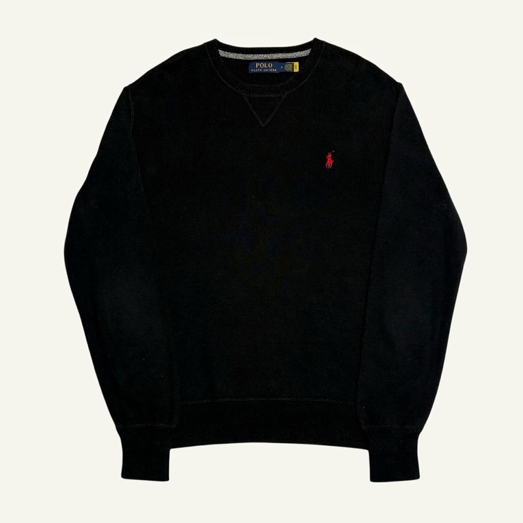 Polo Ralph Lauren 코튼 라운드넥 블랙 니트 1