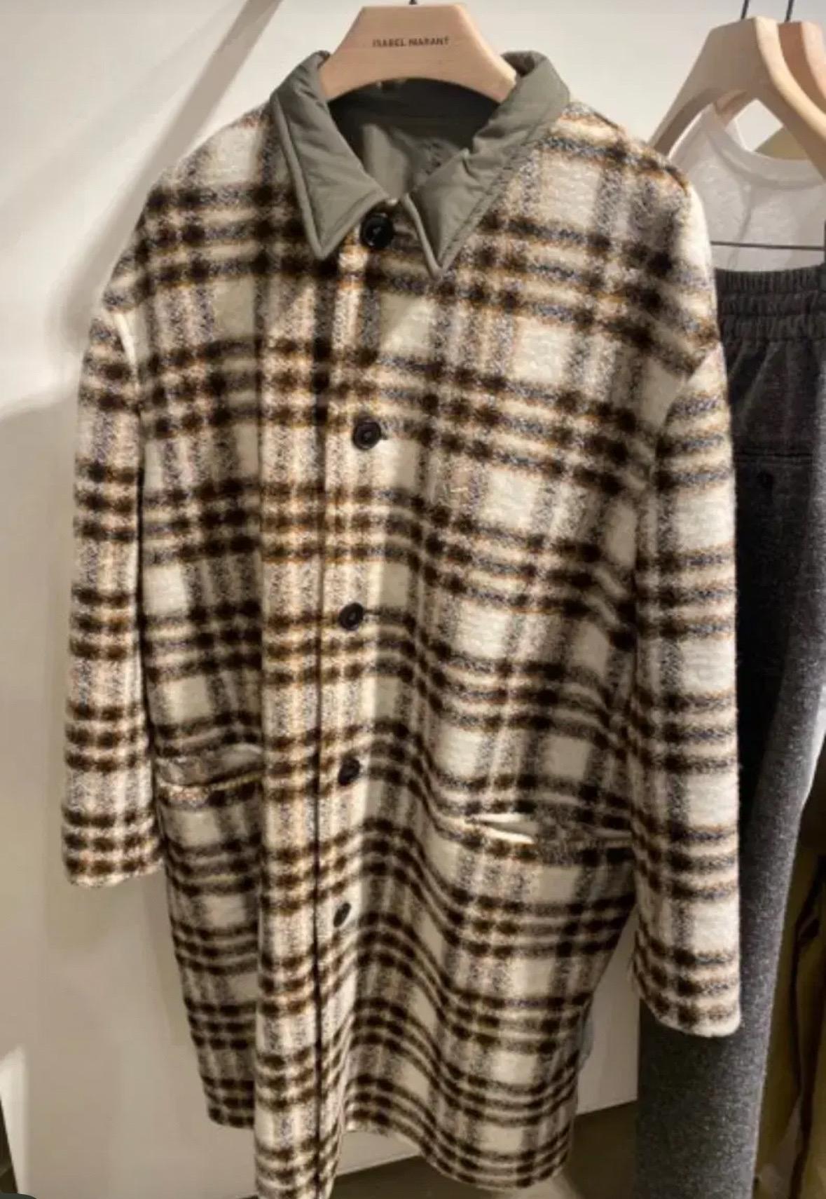Isabel Marant 체크 롱 코트 (48) 2
