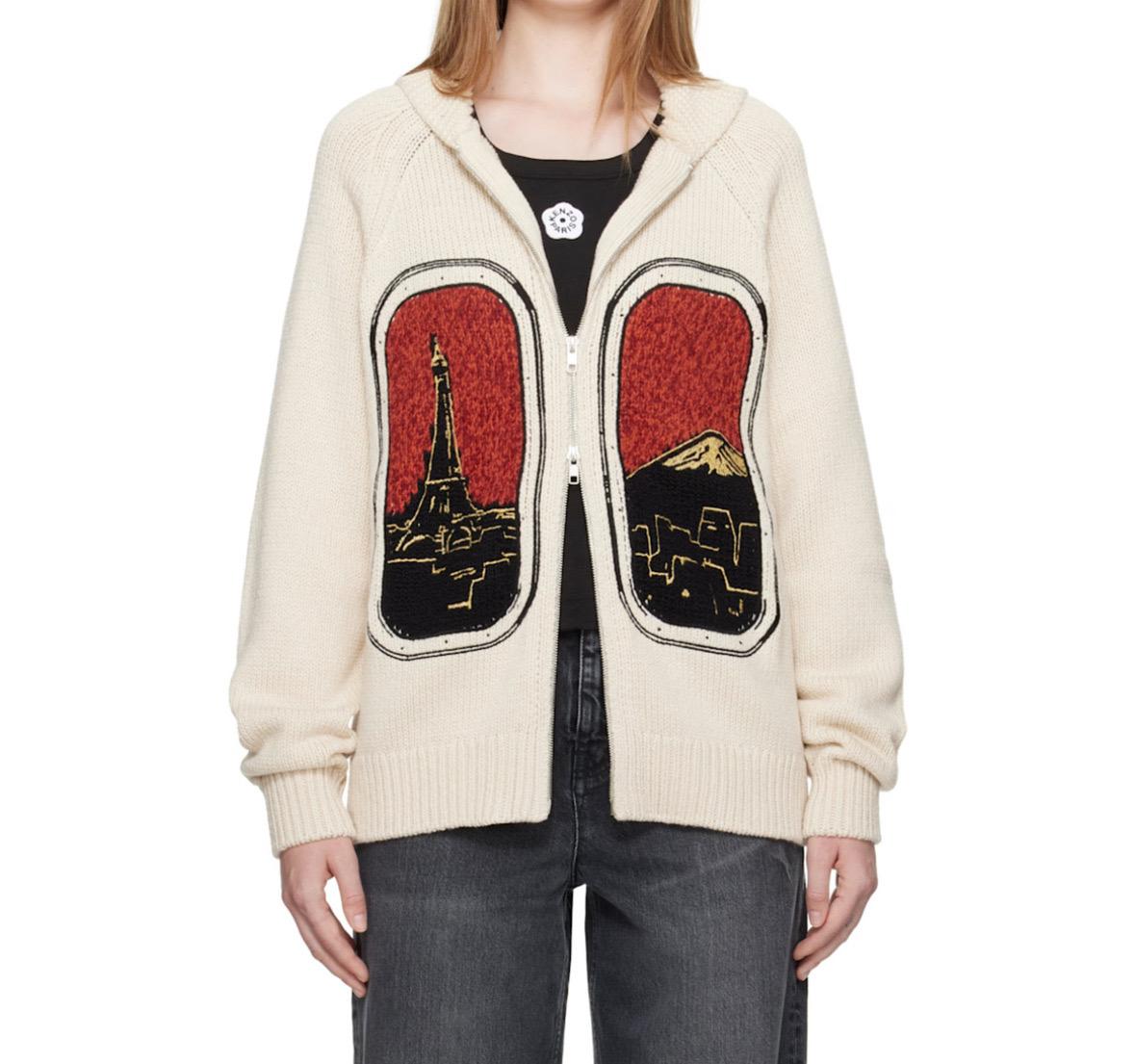 KENZO 에펠탑 후드 니트 가디건 (L) 2