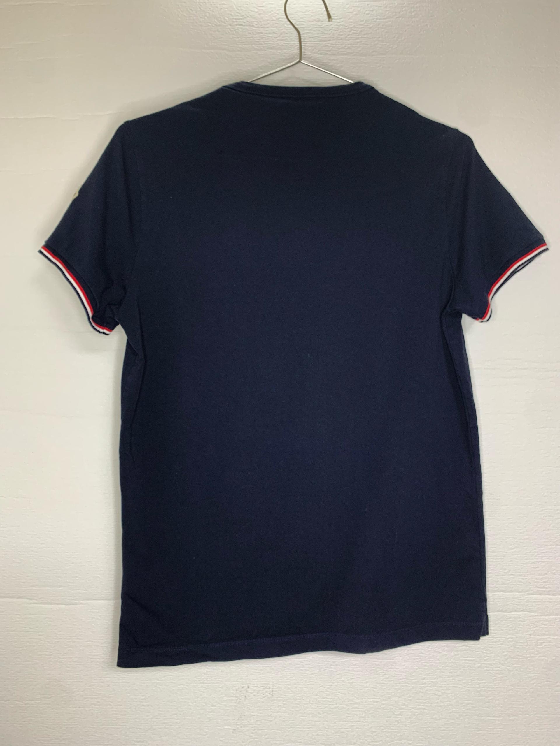 (Moncler) 몽클레어 삼색 반팔 슬림핏 티셔츠 (네이비 색상)(m) 3