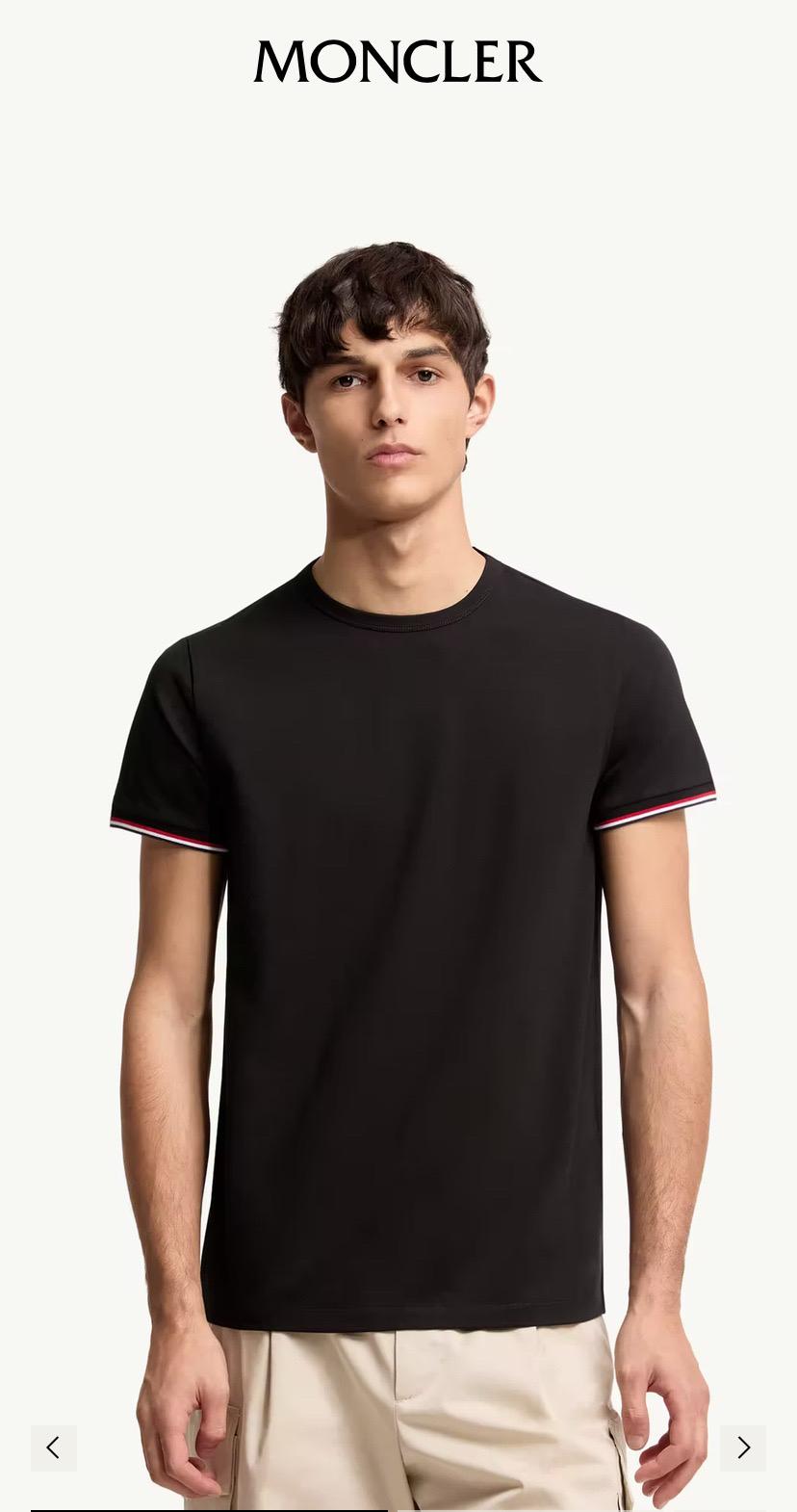 (Moncler) 몽클레어 삼색 반팔 슬림핏 티셔츠 (네이비 색상)(m) 10