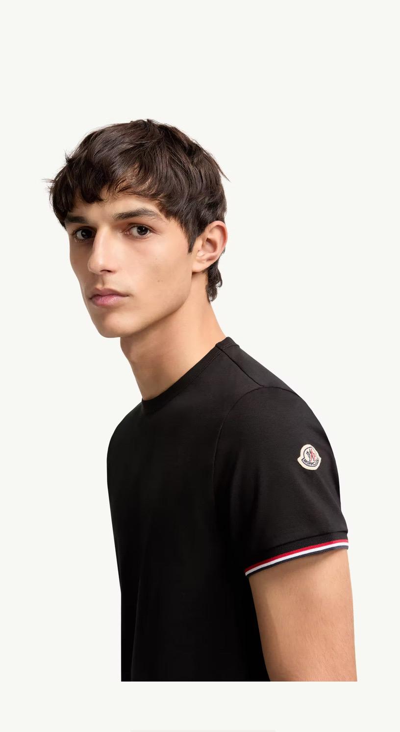 (Moncler) 몽클레어 삼색 반팔 슬림핏 티셔츠 (네이비 색상)(m) 11