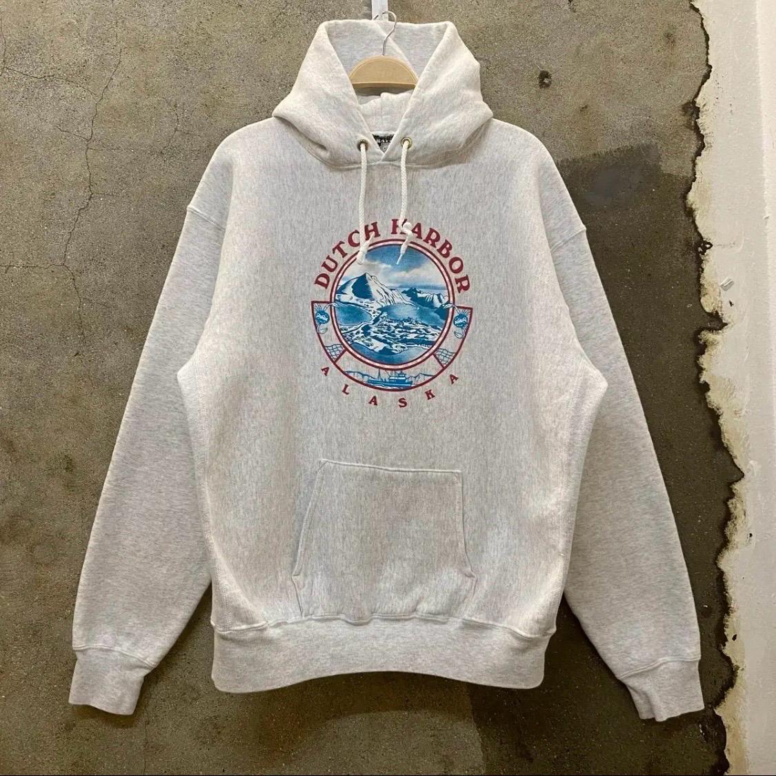 [20%세일] 새상품급 90s Made in USA 그레이베어 리버스위브 헤비코튼 후드 2