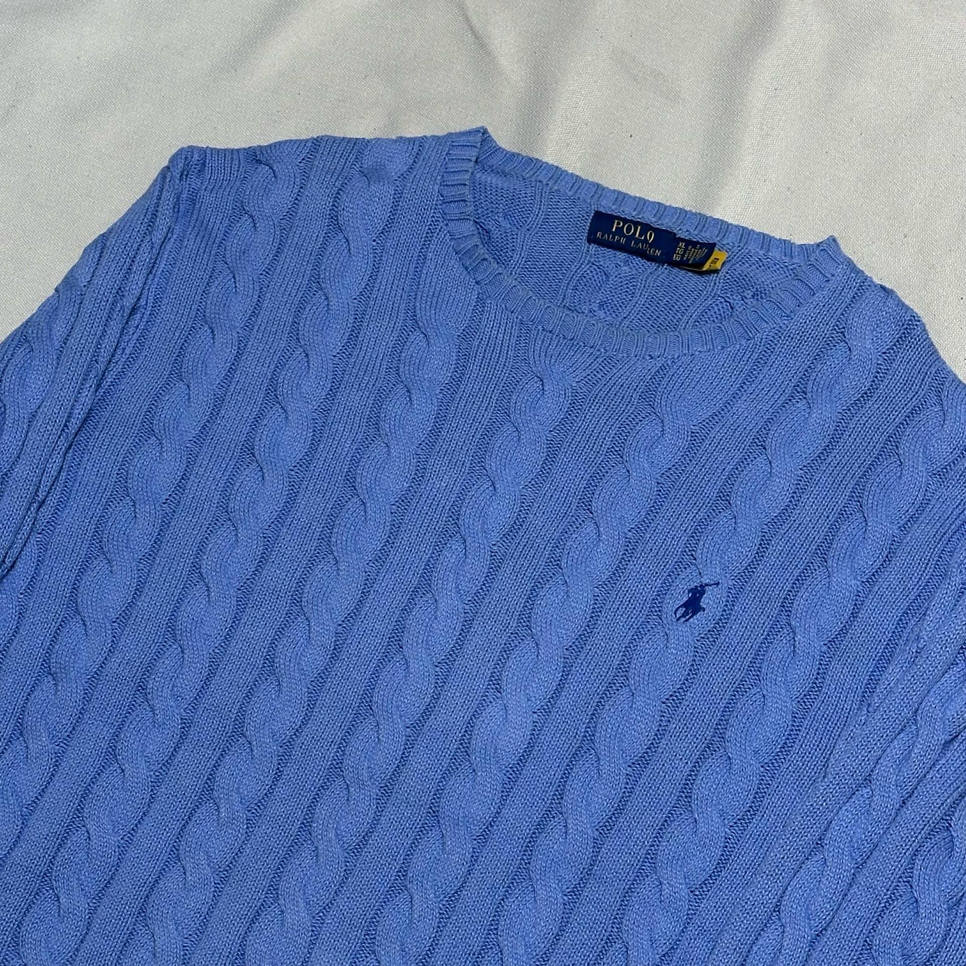 XL 폴로랄프로렌 코튼 라운드넥 케이블 니트 2