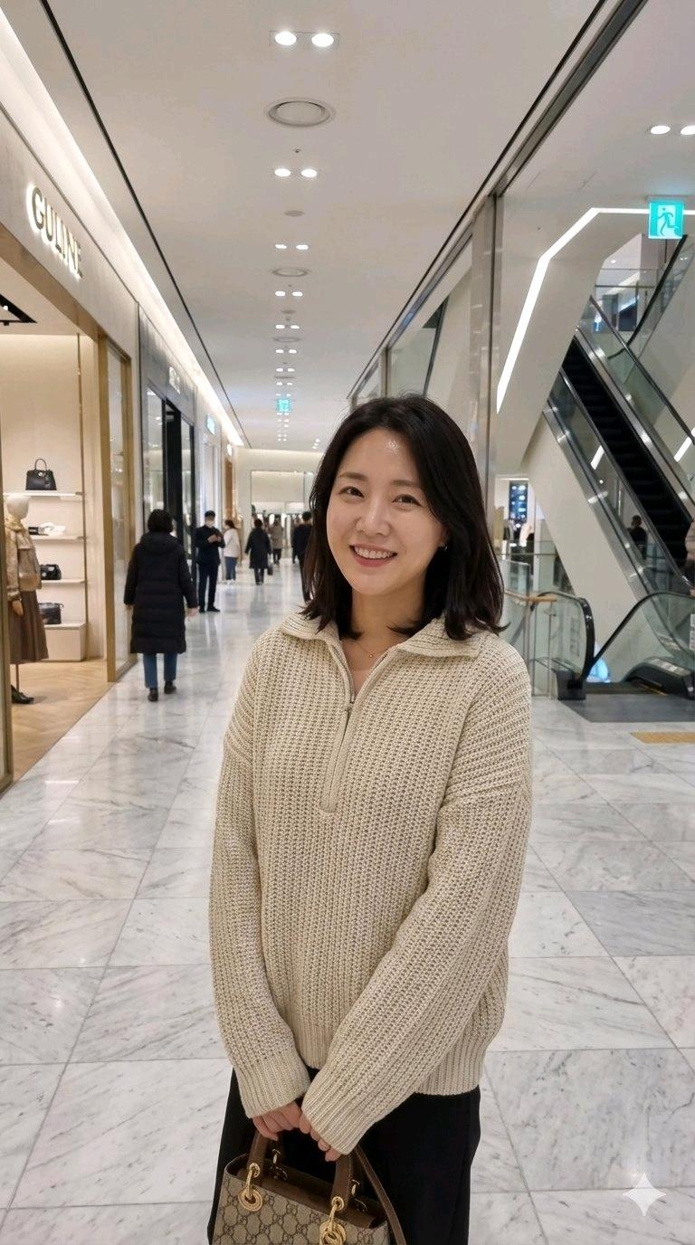 아이보리 집업 니트 2