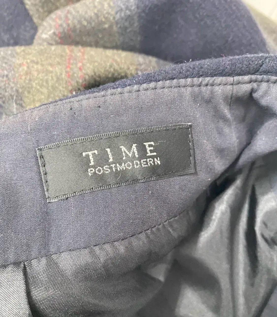 TIME 타임 두툼 모직 체크 미니스커트 6