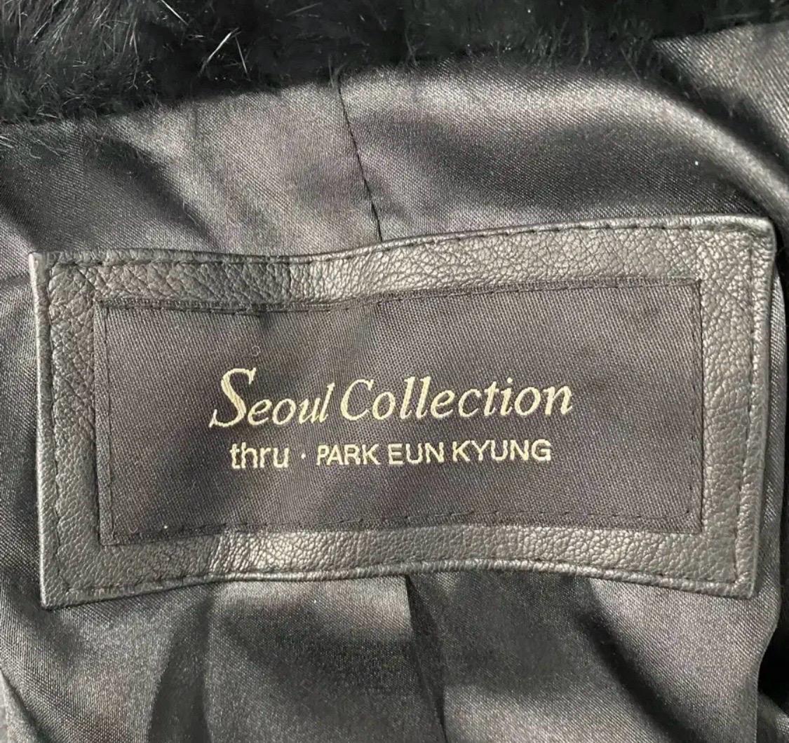 서울컬렉션 블랙 래빗 100% 퍼 코트  9