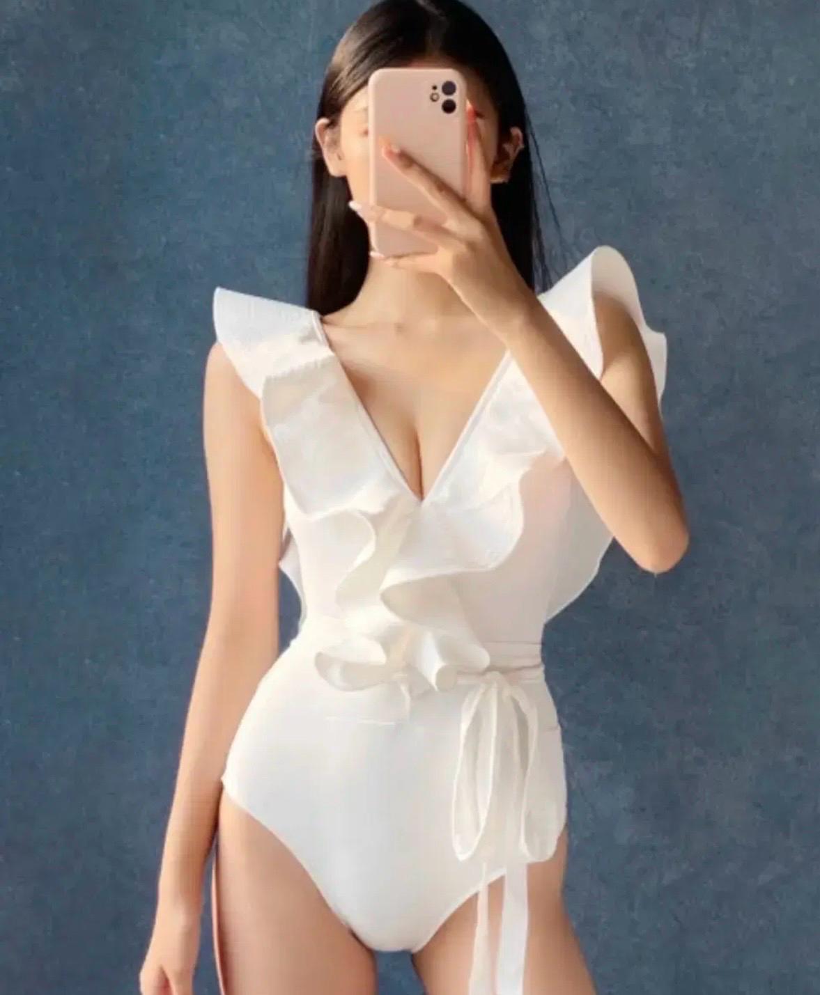 레이스 프릴 모노키니 2