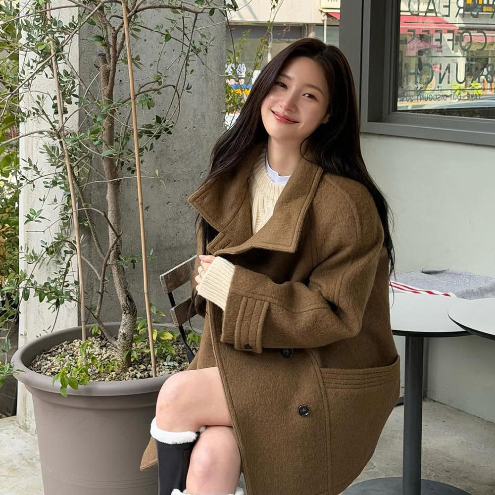 온앤온 ON&ON 카멜 하프코트 2