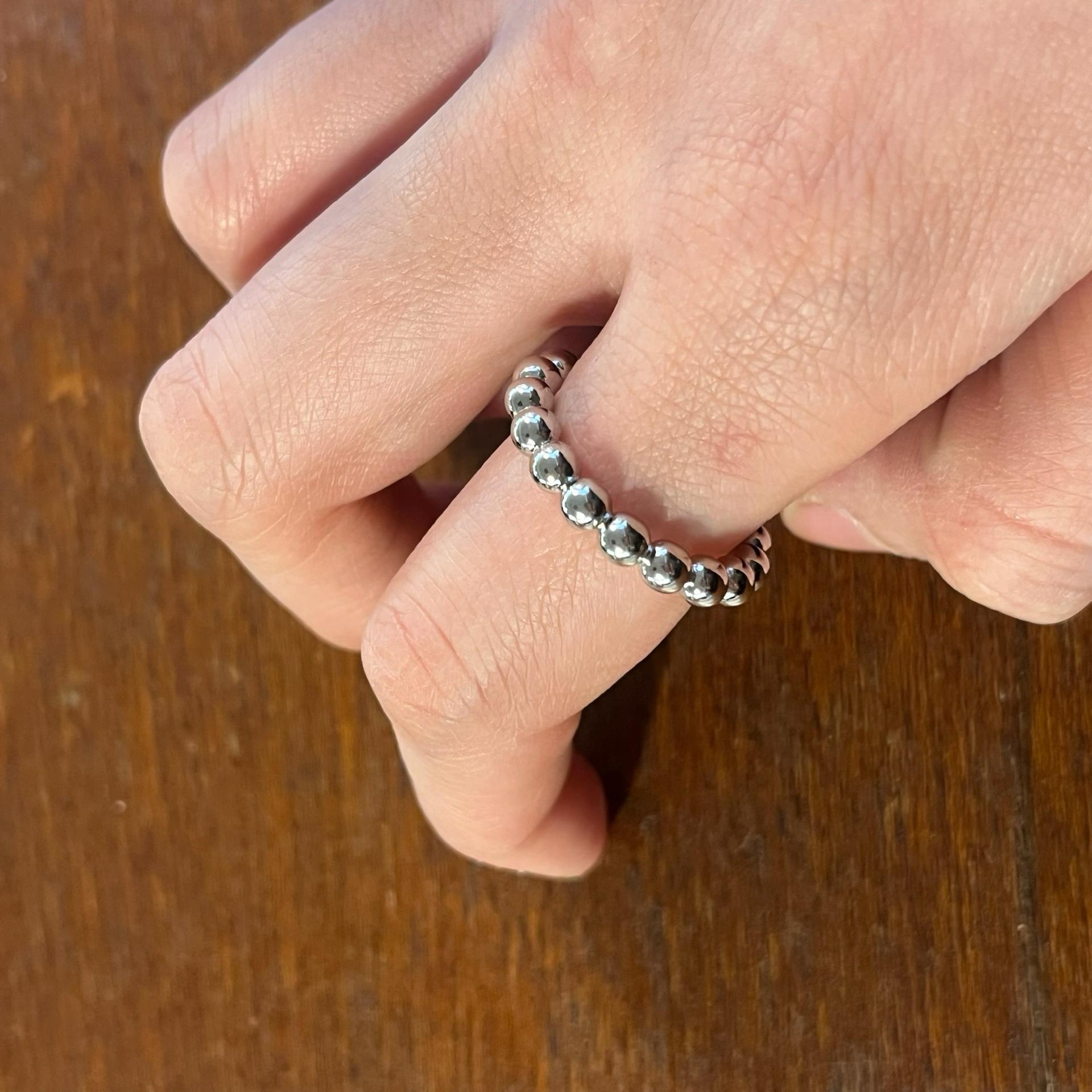 새상품 여성 신주 구슬 오픈링 반지 1