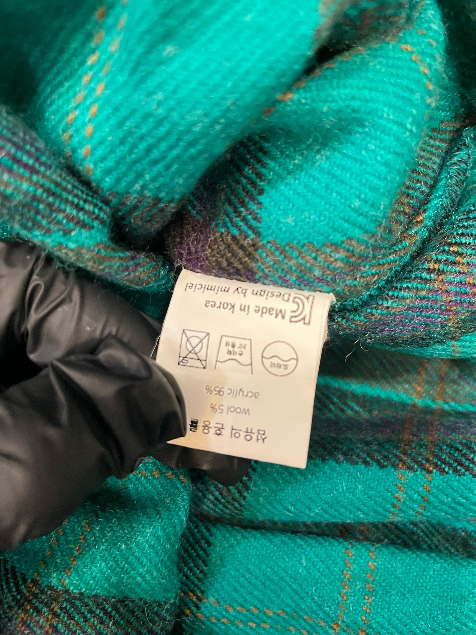 (단종)미미씨엘 체크 원피스 XL 초록색 헤어밴드 세트 4