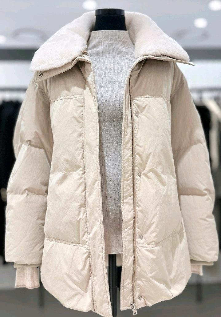 보브 양털카라 구스패딩 3