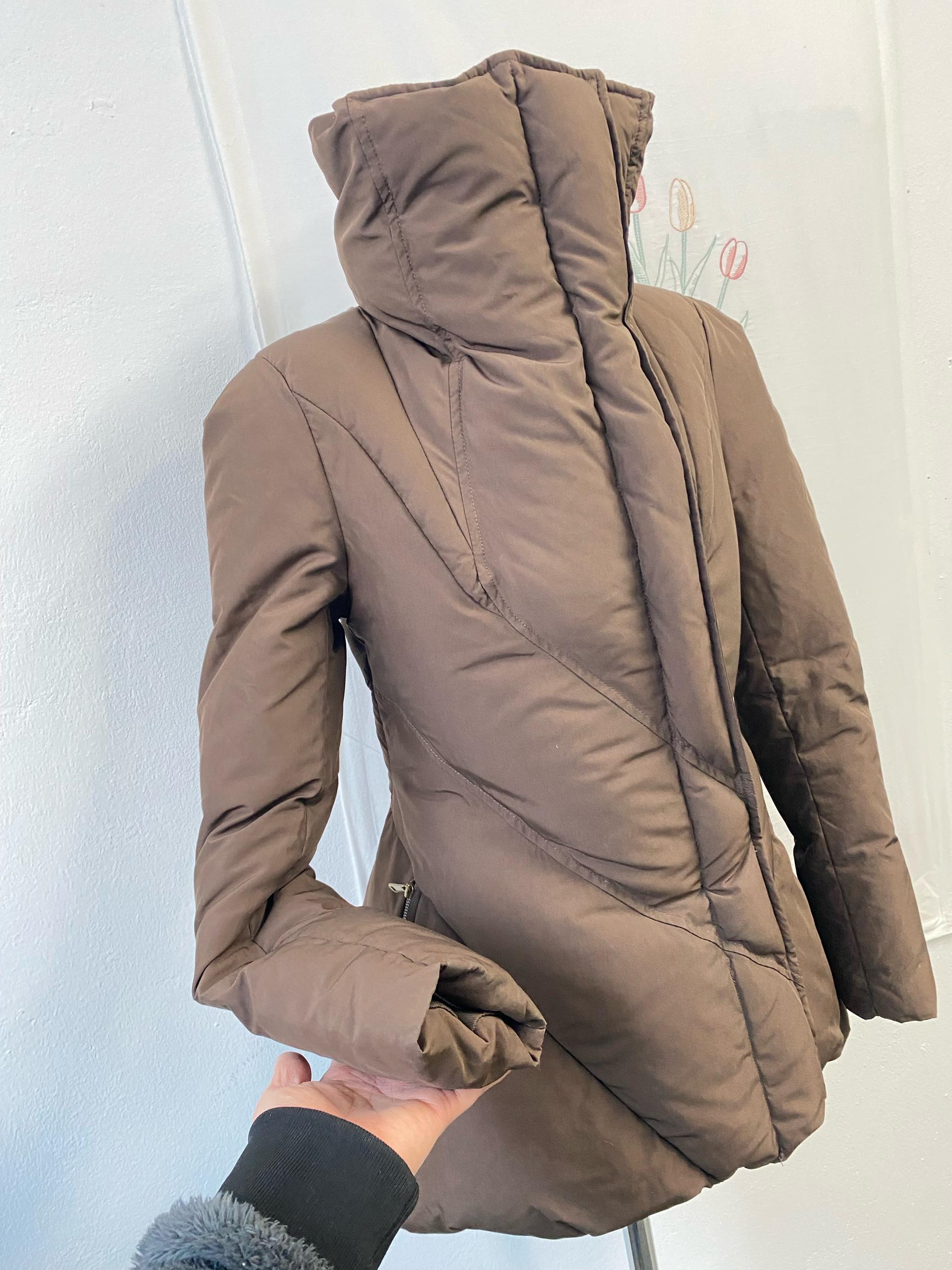 한섬SJSJ 브라운 하이넥 구스다운 패딩 점퍼 4