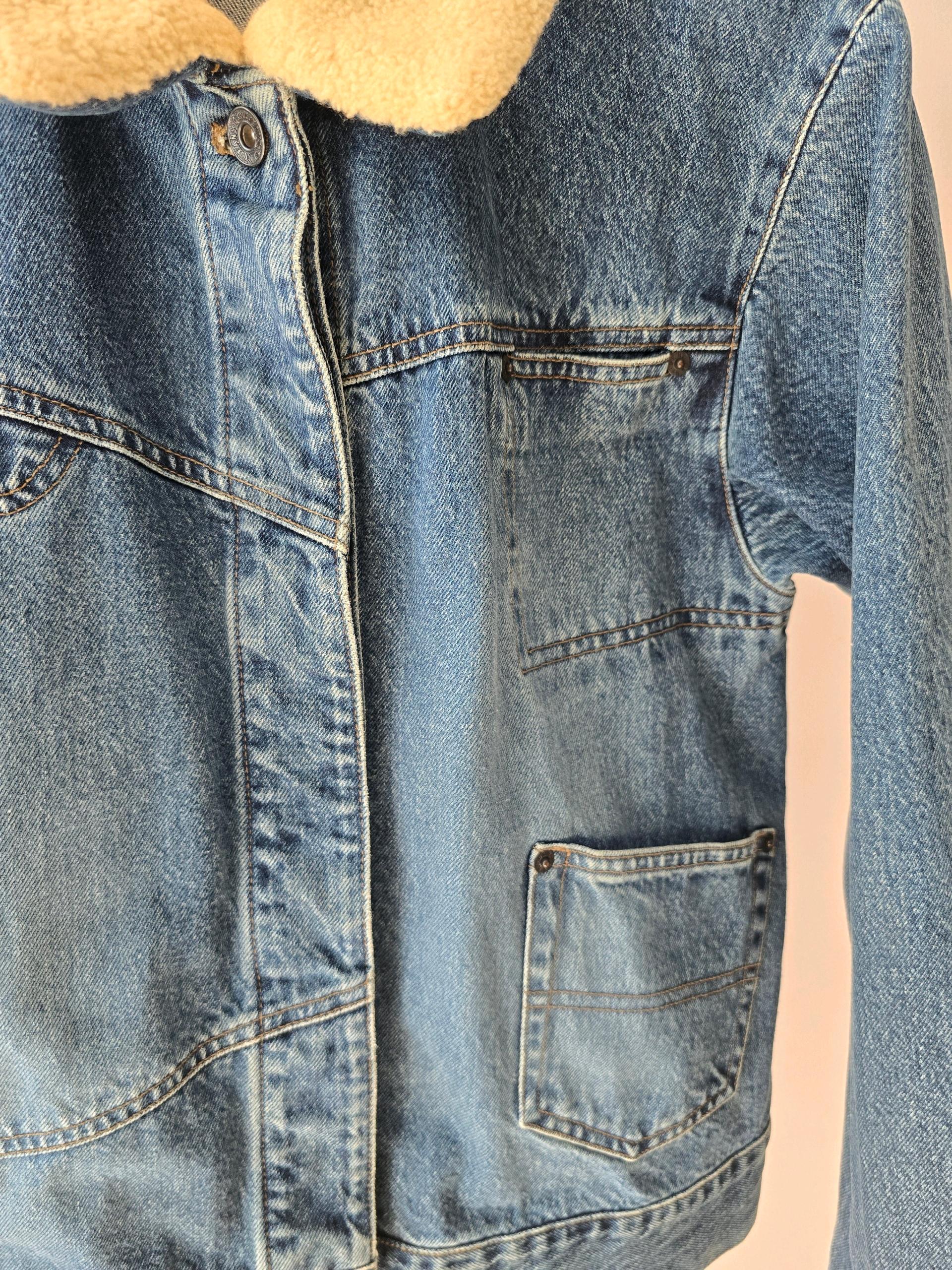 DKNY JEANS 데님 양털카라 자켓 (M) 4