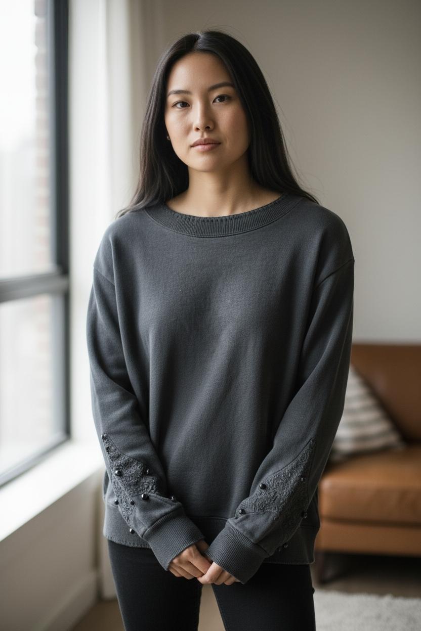 뮤베일 블랙 스웨트셔츠 36사이즈 2