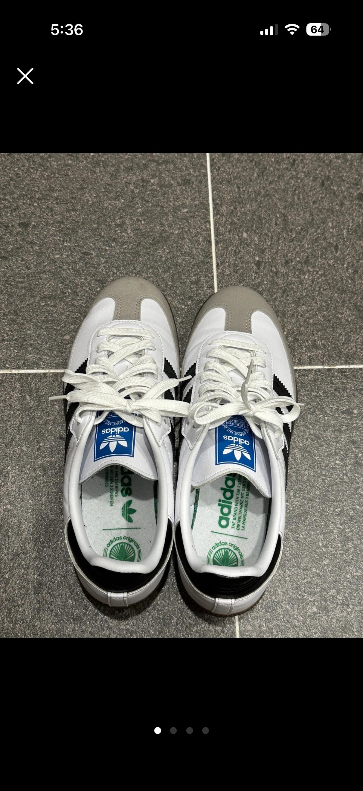 아디다스 삼바 비건 화이트 블랙(250) 2