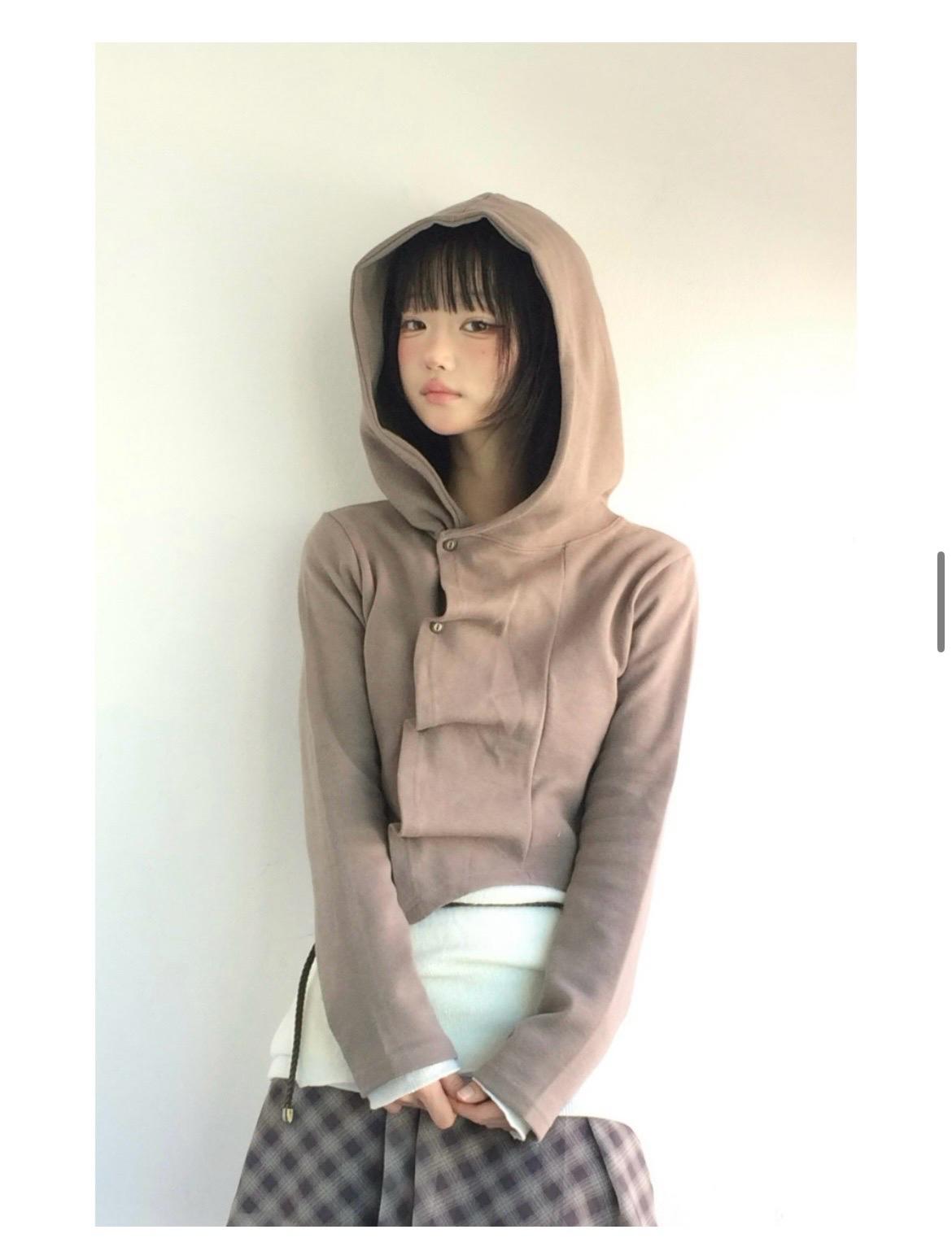 라프 컷아웃 후디 자켓 모카 5