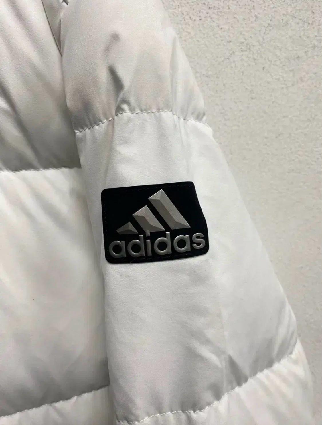 아디다스 삼선 화이트 구스 롱패딩 M 6
