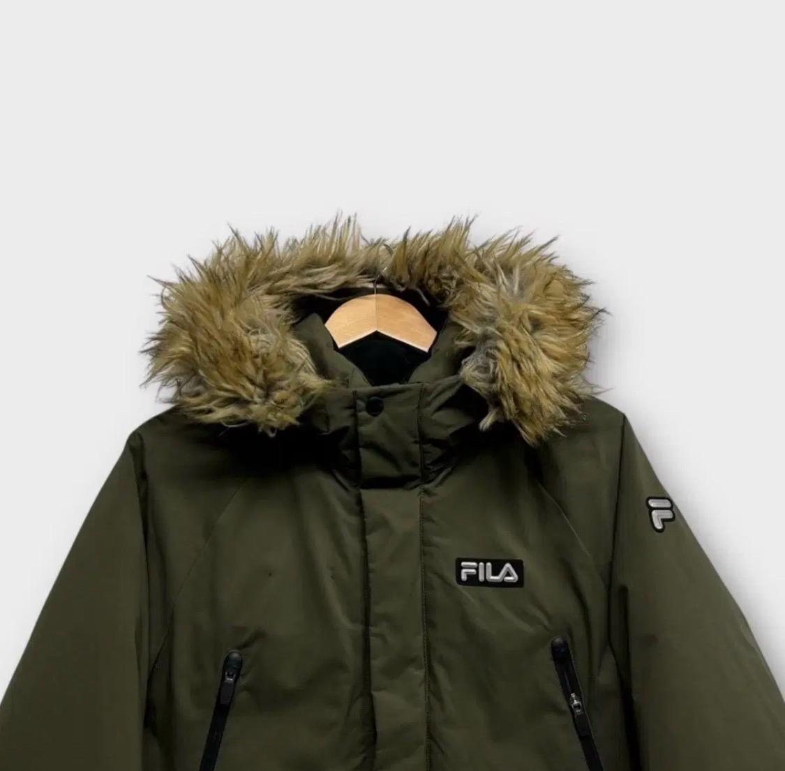 휠라 FILA 구스다운 패딩 카키 S / 165호 3
