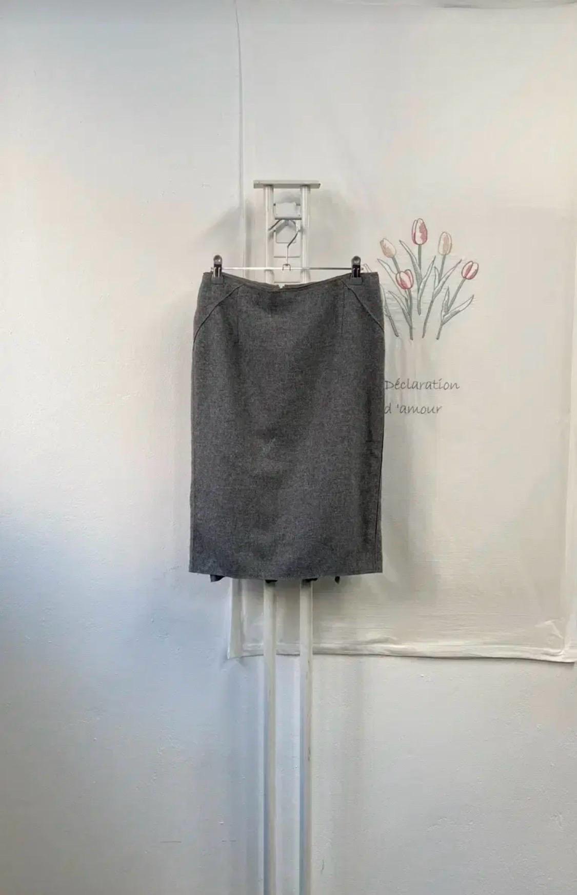 마인 모직 H라인 스커트 2