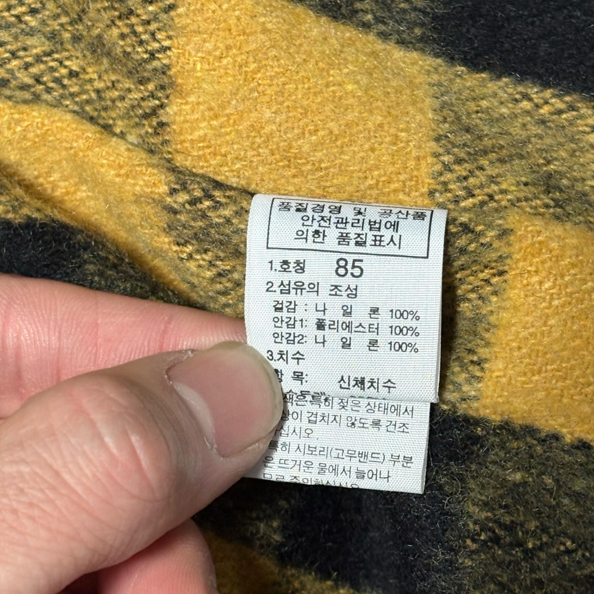 XS 노스페이스 화이트라벨 브라운 체크 후드 바람막이  7