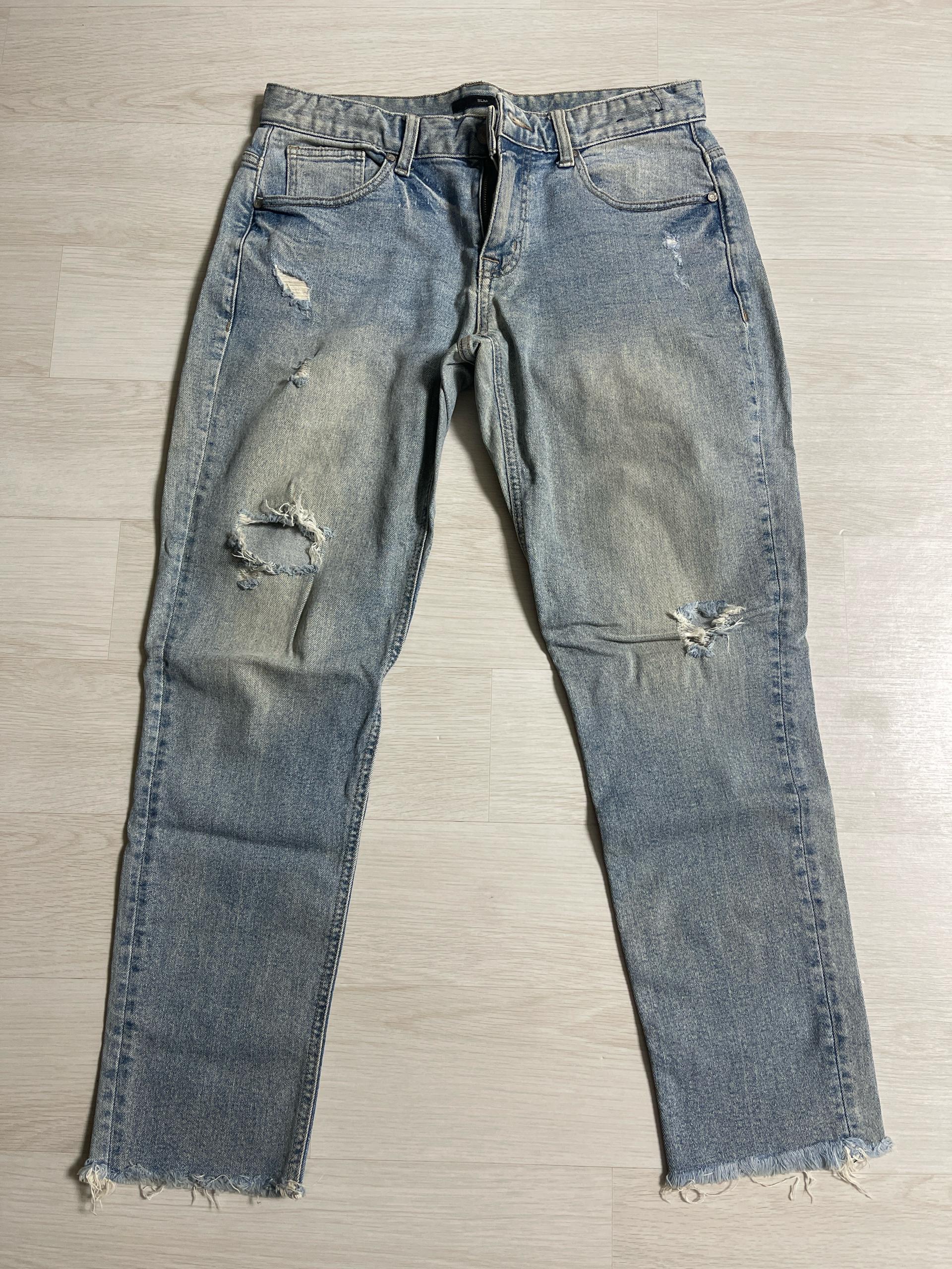 톱텐 슬림 찢어진 청바지 2