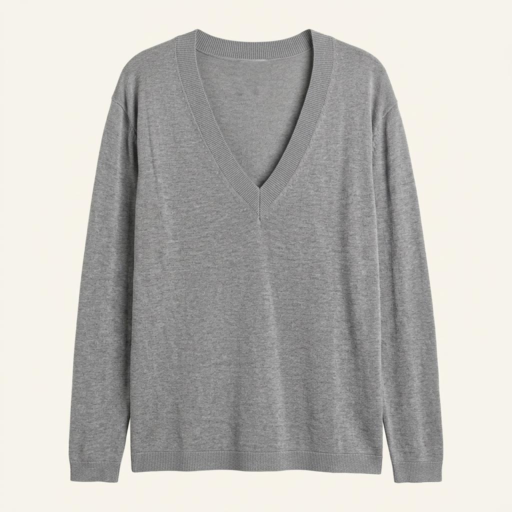 H&M 회색 브이넥 니트 XS 1