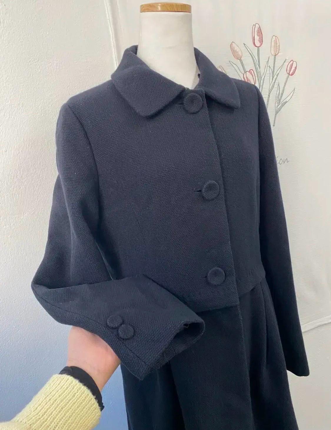 BCBG 블랙 플레어 롱 코트 4