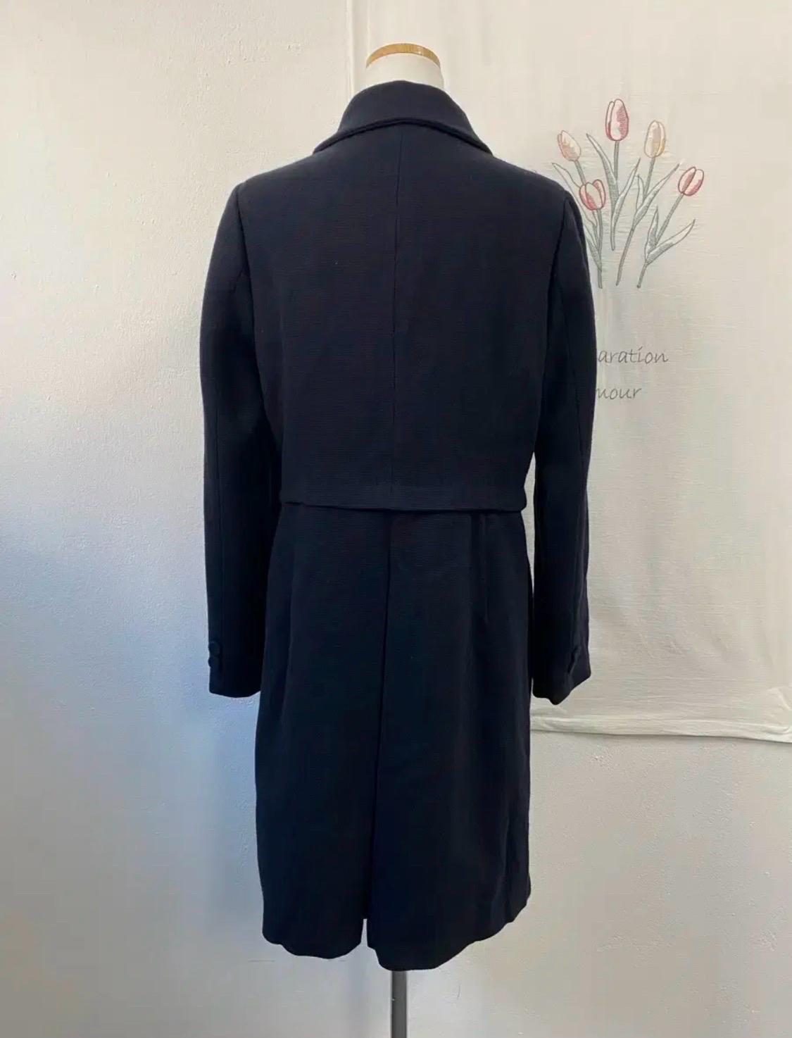BCBG 블랙 플레어 롱 코트 6