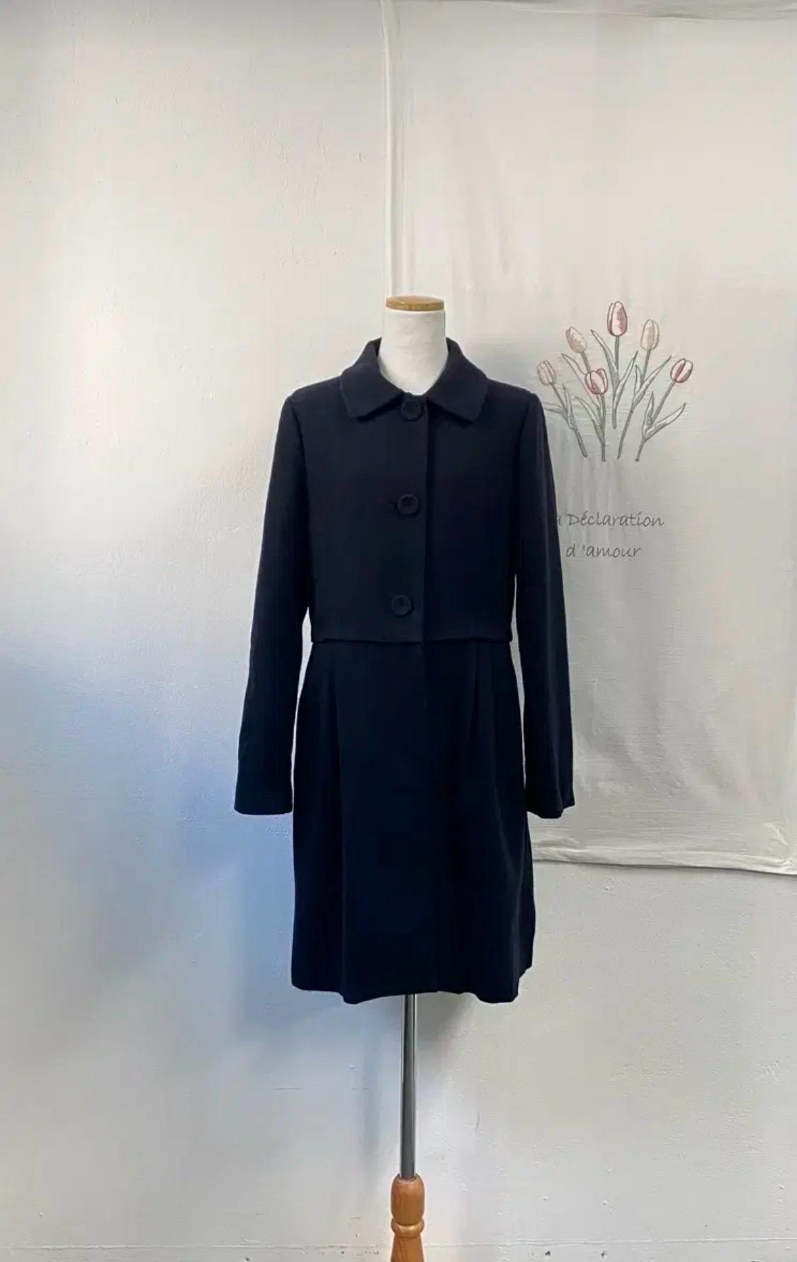 BCBG 블랙 플레어 롱 코트 2