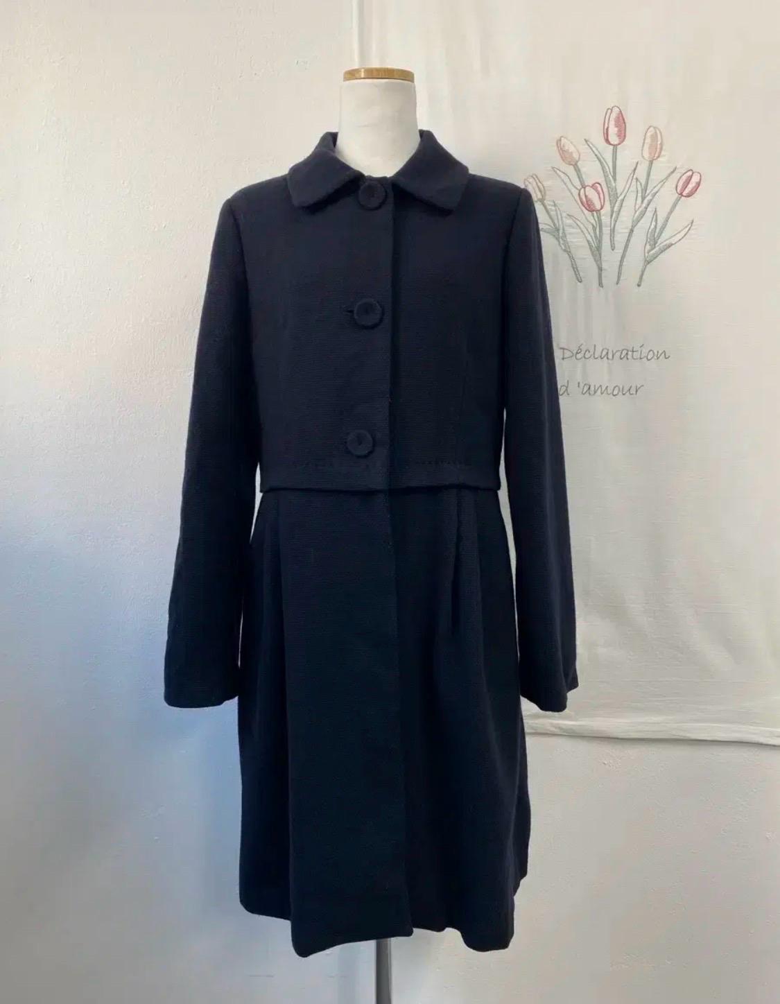 BCBG 블랙 플레어 롱 코트 3