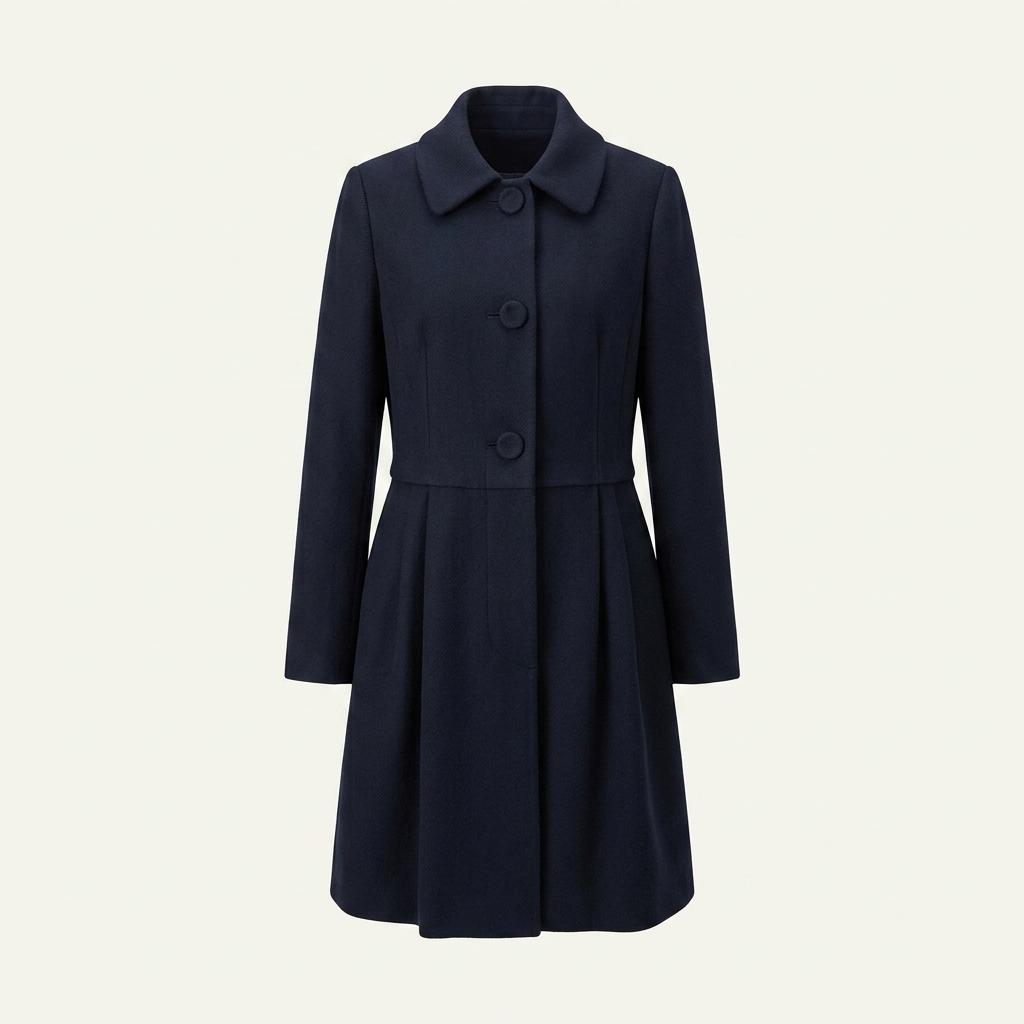 BCBG 블랙 플레어 롱 코트 1