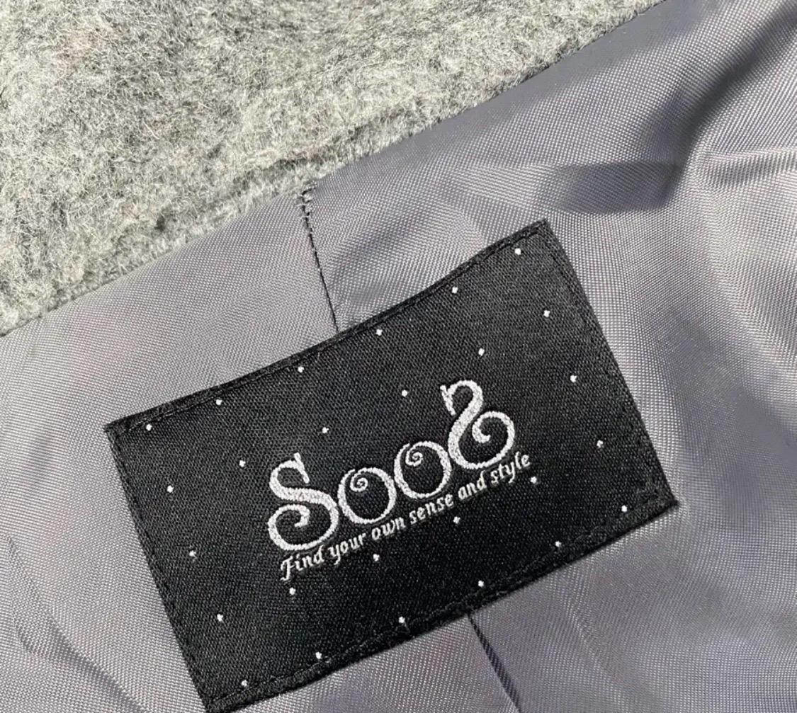 수스 그레이 폭스퍼 카라 롱코트 9