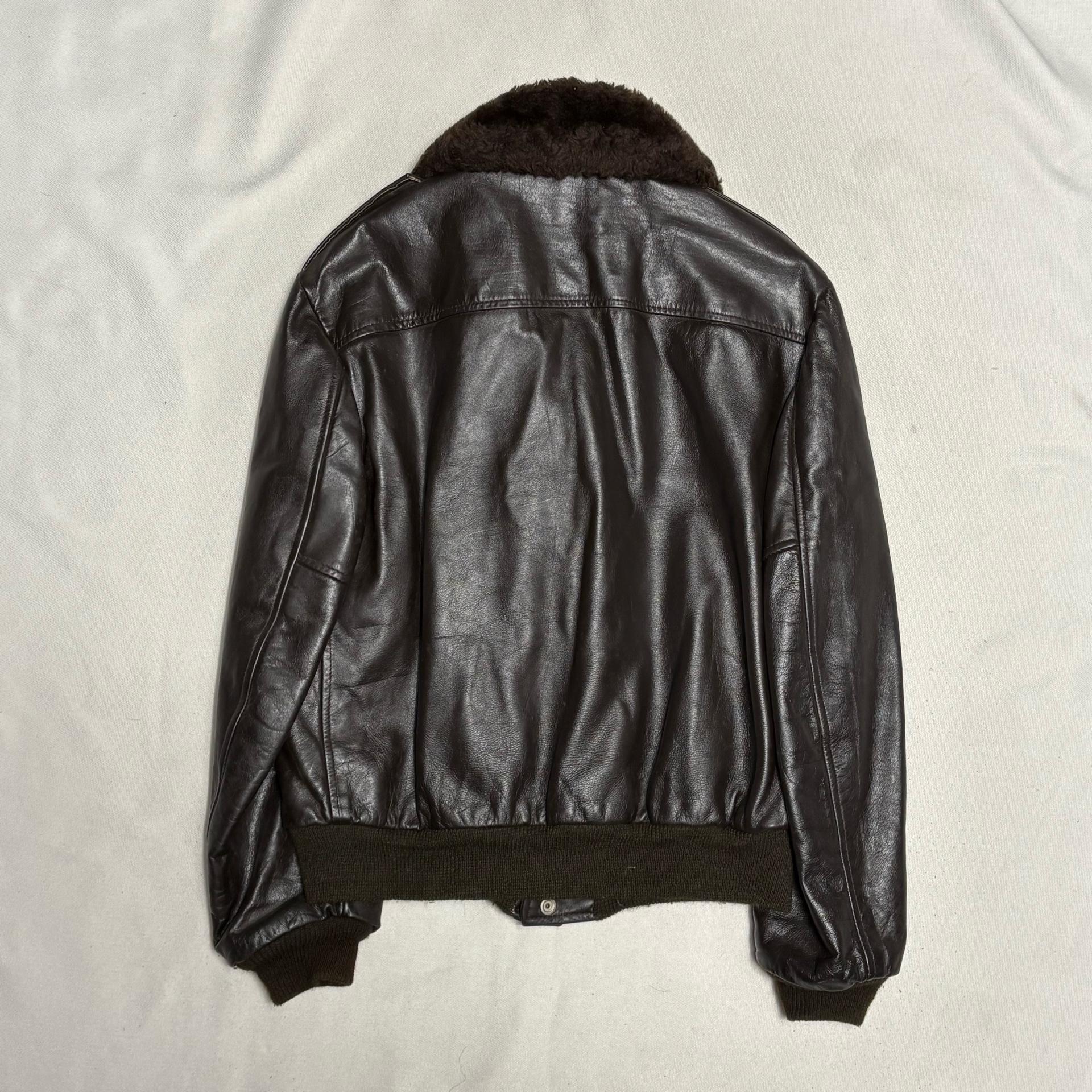 42 70’s JCPenney 브라운 가죽 G-1 플라이트 재킷 4