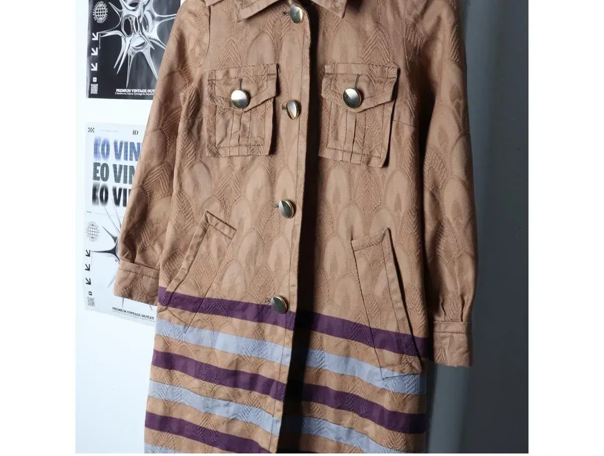 W(XS-S) MARC JACOBS 마크제이콥스 코트자켓 부분이염 베이지 에스닉 한정판 3