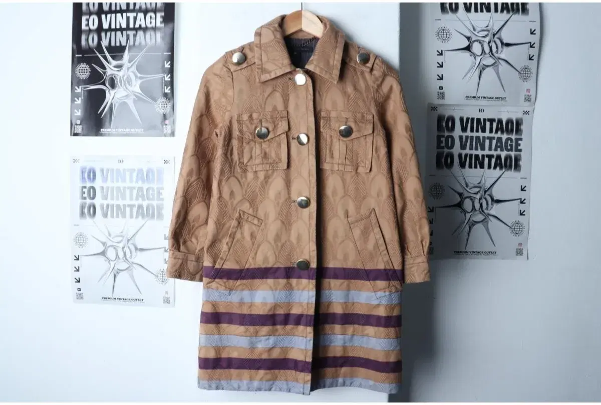 W(XS-S) MARC JACOBS 마크제이콥스 코트자켓 부분이염 베이지 에스닉 한정판 4