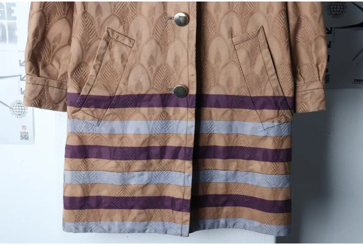 W(XS-S) MARC JACOBS 마크제이콥스 코트자켓 부분이염 베이지 에스닉 한정판 6
