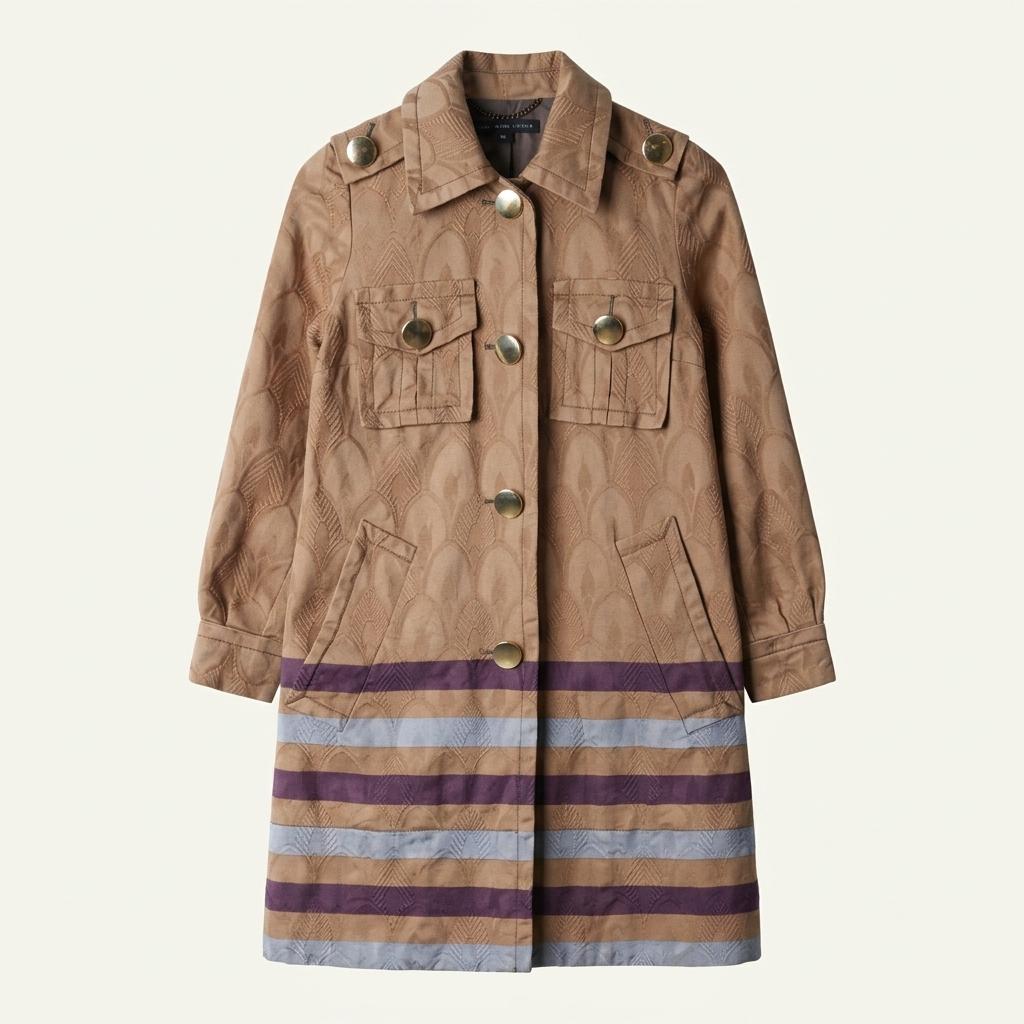W(XS-S) MARC JACOBS 마크제이콥스 코트자켓 부분이염 베이지 에스닉 한정판 1