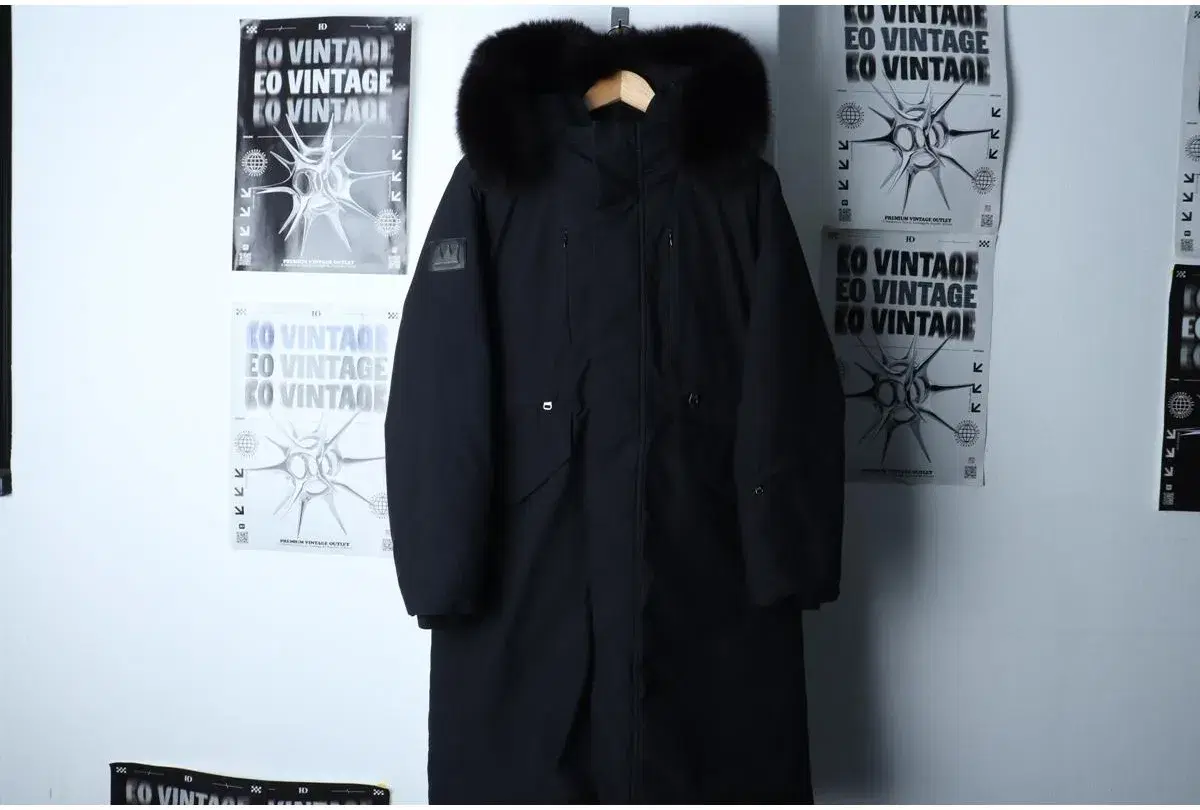 (L-XL) BASQUIAT 바스키아 패딩 점퍼자켓 구스다운 블랙 롱 퍼 4