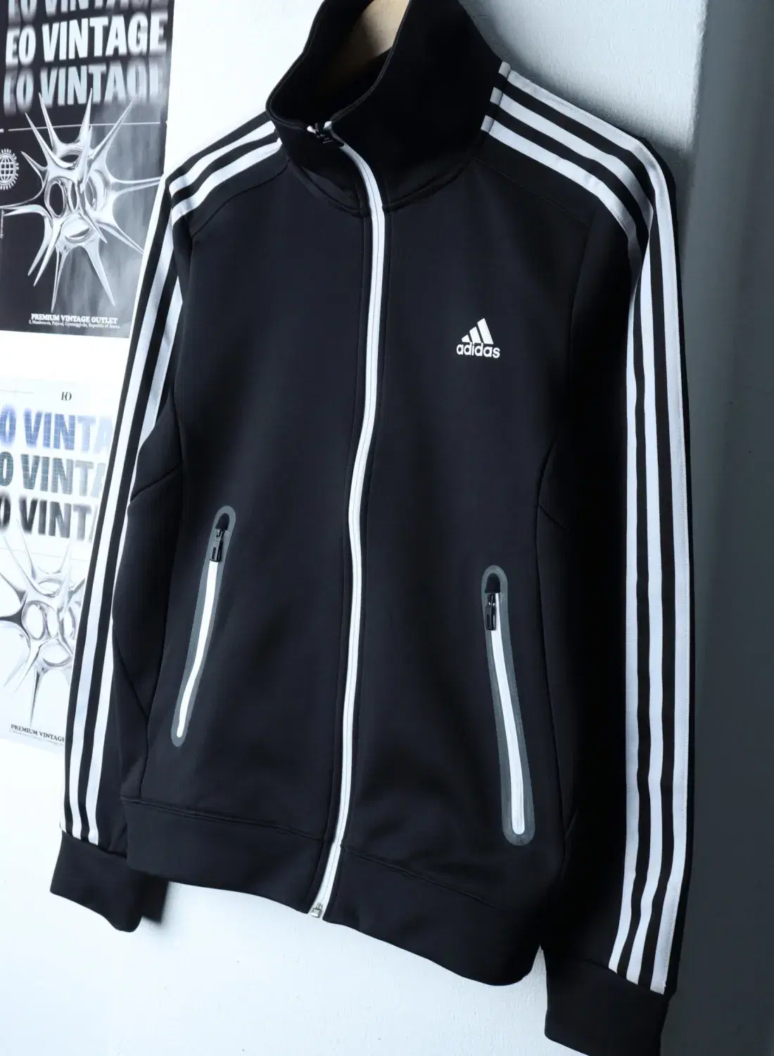 (M) ADIDAS 아디다스 집업져지 트랙탑 블랙 삼선 기모 올드스쿨 2
