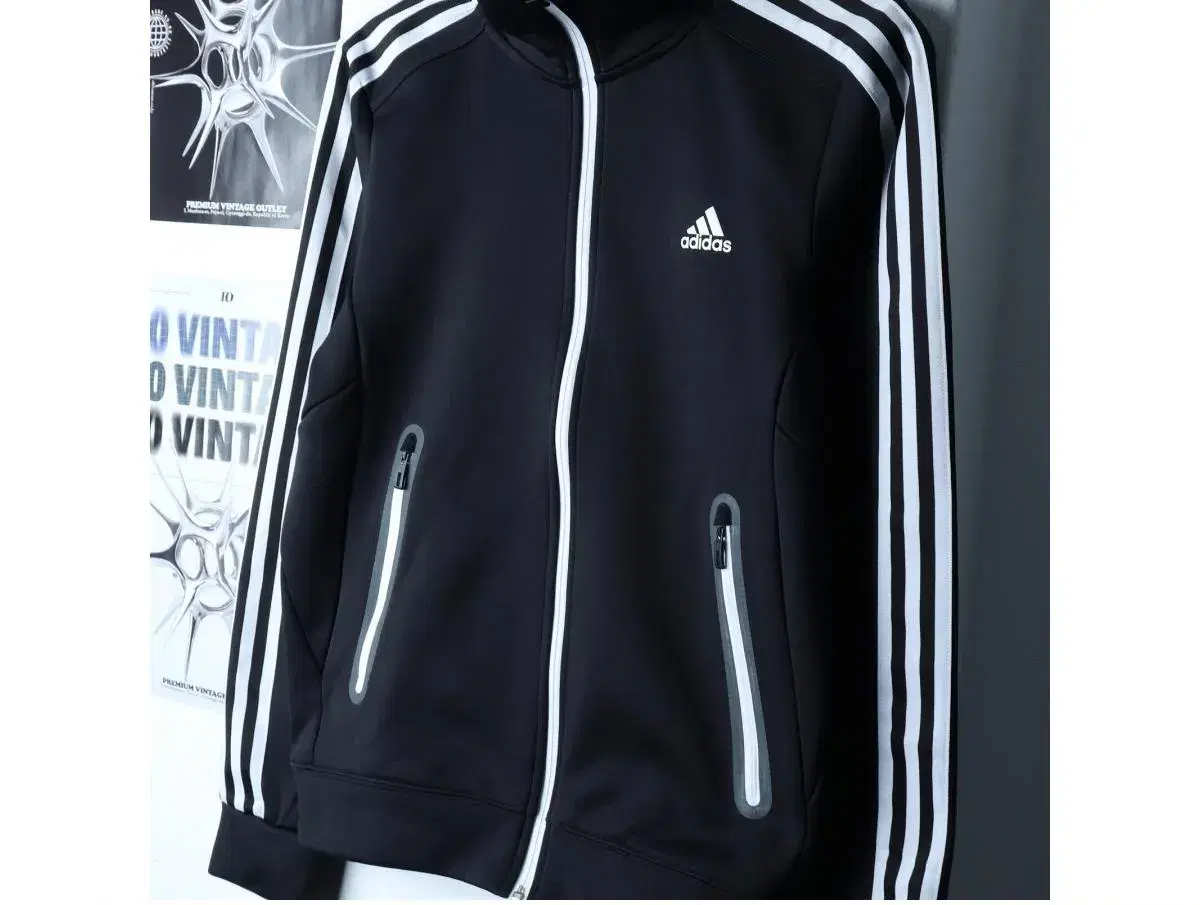 (M) ADIDAS 아디다스 집업져지 트랙탑 블랙 삼선 기모 올드스쿨 3