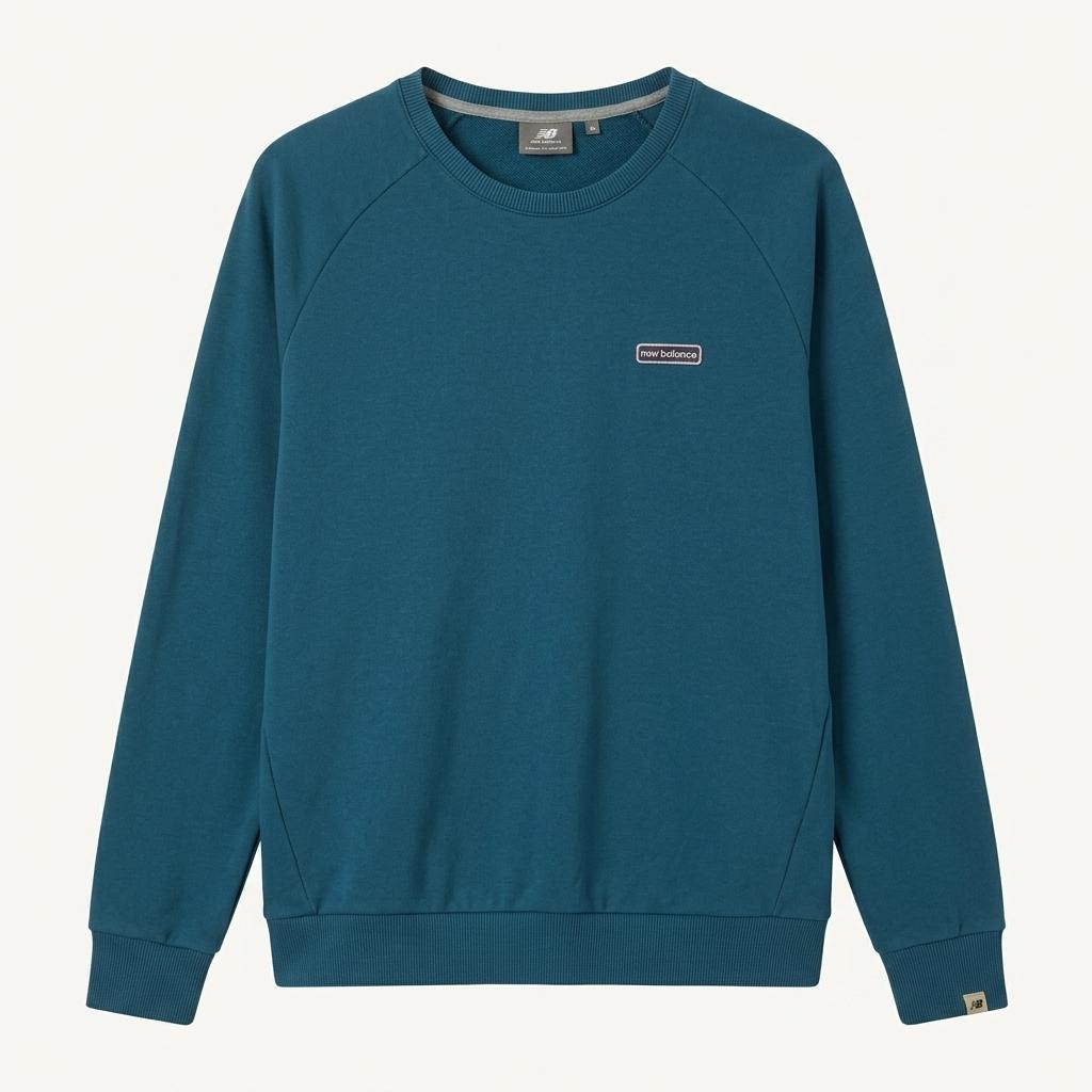 (XL) NEW BALANCE 뉴발란스 맨투맨 티셔츠 스몰로고 블루 올드스쿨 1