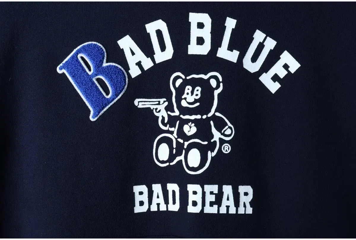 (S-M) BADBLUE 배드블루 후드티셔츠 빅로고 베어 이달소 진솔 워너 이승훈 착용 7