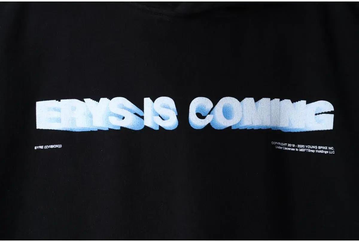 (S) MSFTSREP MSFTSREP 후드티셔츠 빅로고 블랙 기모 블랙핑크 제니 공항패션 7